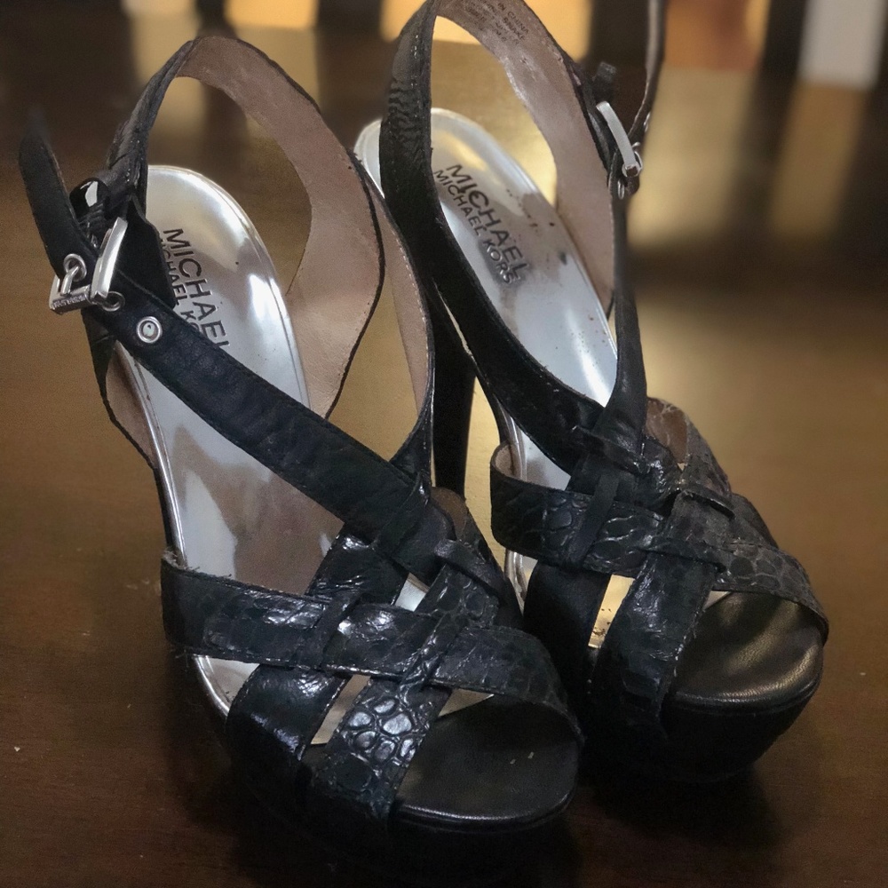 Michael Kors Black Platform Heels